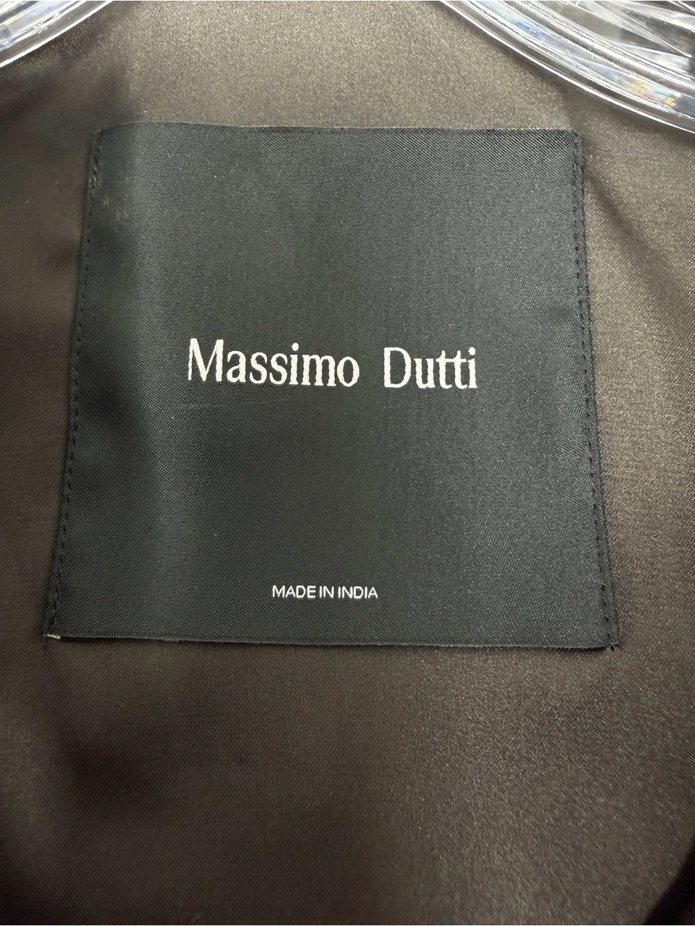 Massimo Dutti Cropped Nappa Sheep Leather Jacket Dark Brown Size L - Picture 7 of 12